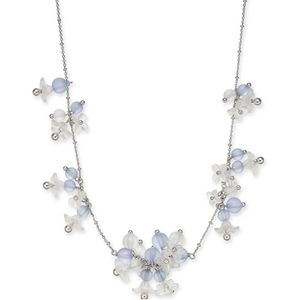 NWT Kate Spade Silver-Tone Bead & Flower Statement Necklace